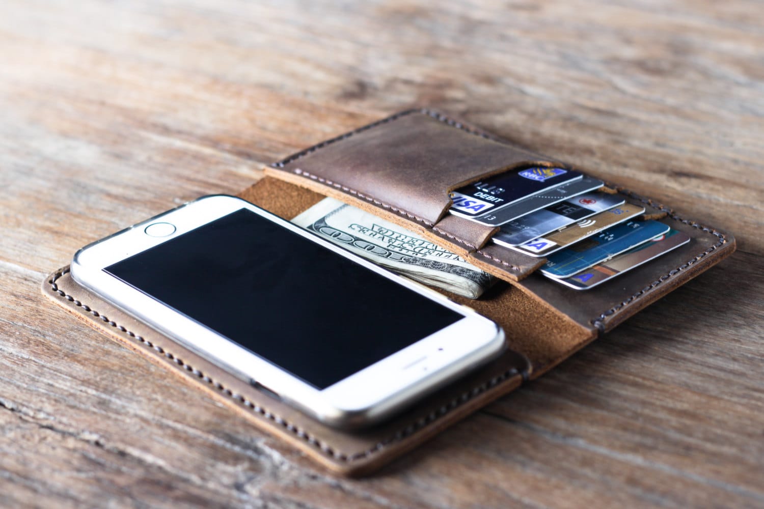 iPhone 6 Leather Wallet Case - JooJoobs