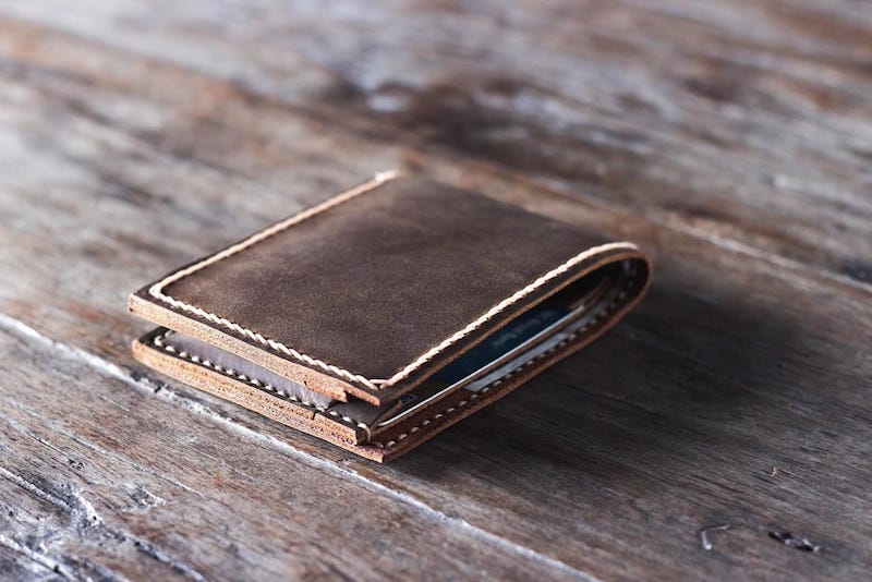 Handmade deals leather wallet