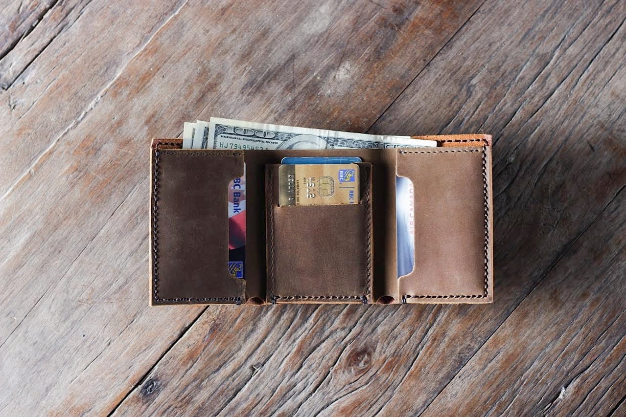 Mens Trifold Wallet [Handmade] [Personalized]