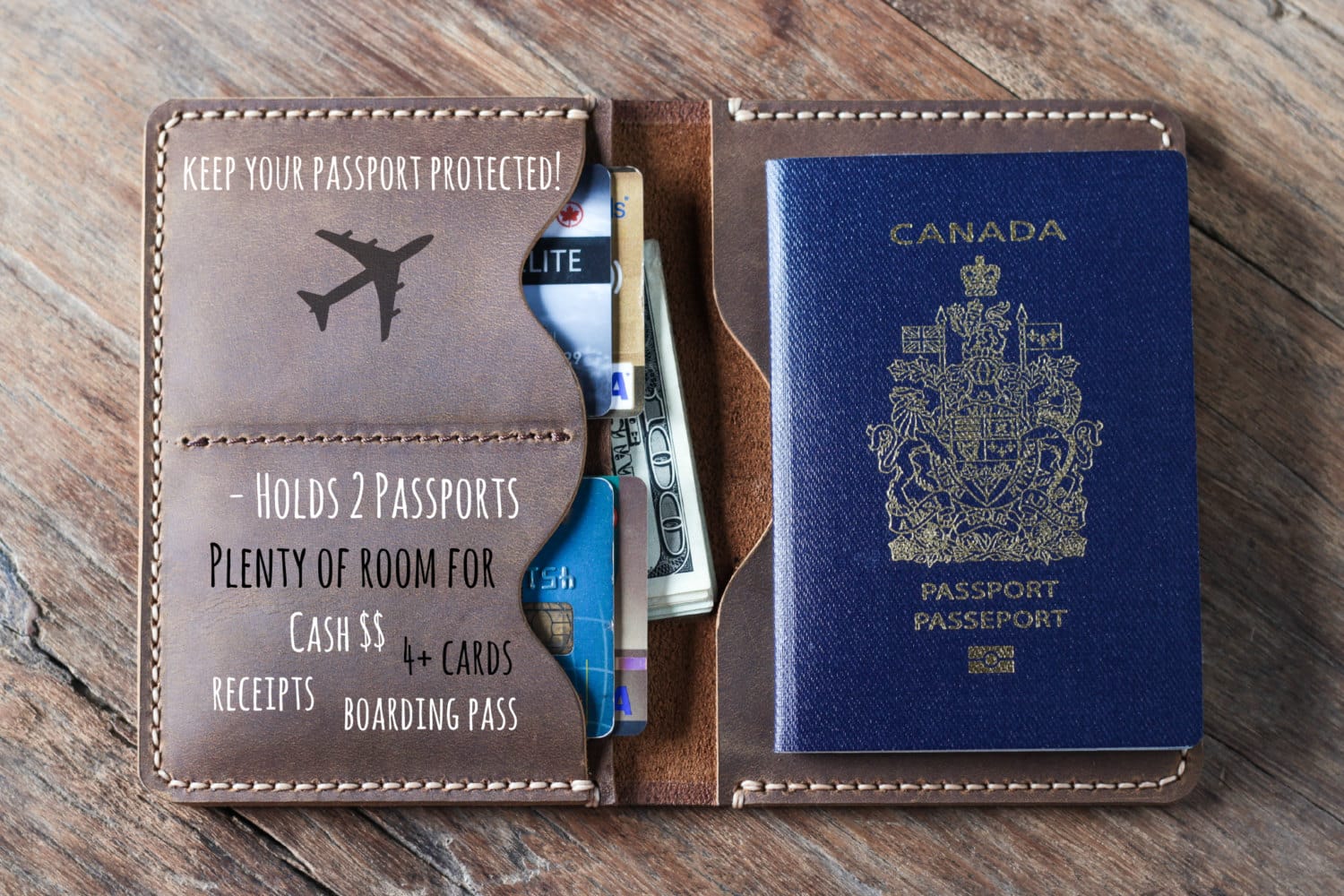 Passport Wallet, Leather Passport Wallet, Passport Holder, Travel Wallet, Passport  Case, Leather Passport Holder, Document Wallet 021S -  Canada