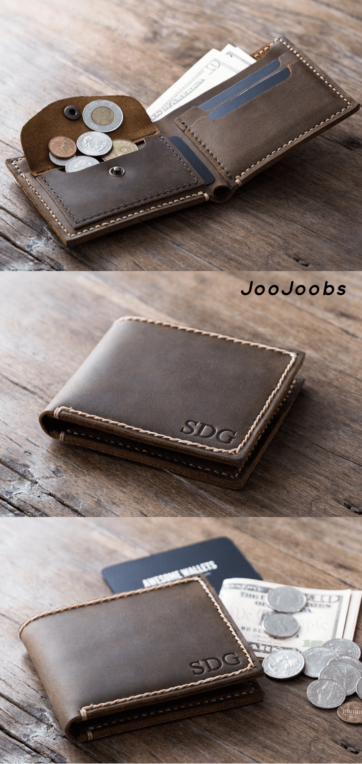 Leather Coin Bifold Wallet✦Handmade Full Grain Distressed Leather Wallet✦Leather Products by the master craftspeople at JooJoobs✦Coin Pocket Wallet✦COME Visit our shop✦Satisfaction Guaranteed✦Personalized Gift Ideas✦Customized gifts✦Add your name, initials, logo, quote✦Best Etsy Shop✦✦JooJoobs✦express FREE SHIPPING(all orders receive free shipping)✦Use Coupon Code:OVER100 to receive 10% off your order #mens #groomsmen #gift #wallet #handmade #leather #coinWallet #coin