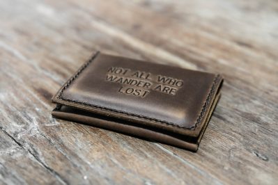 Not all who wander are lost wallet