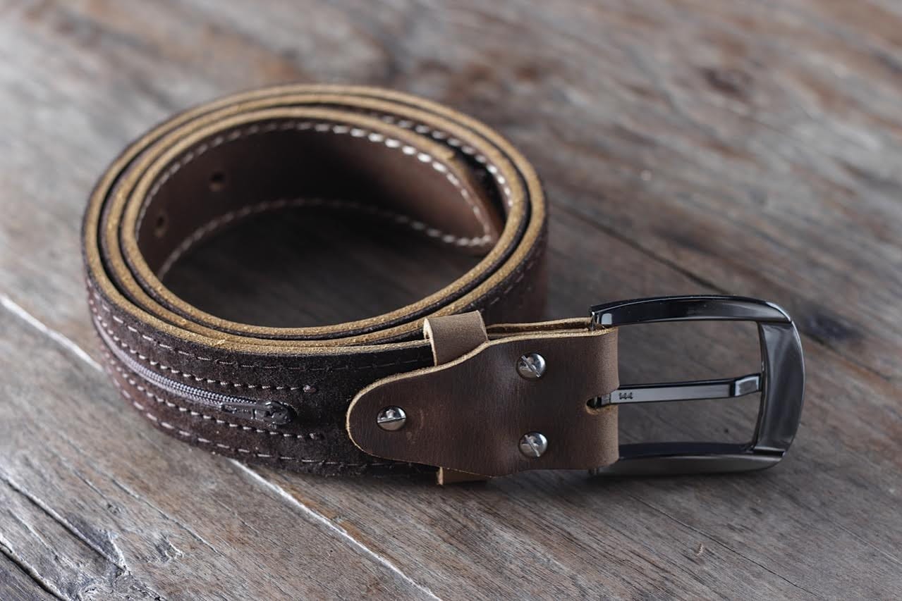 Mens Brown Leather Belt [Handmade] [Personalized] [Free Shipping]