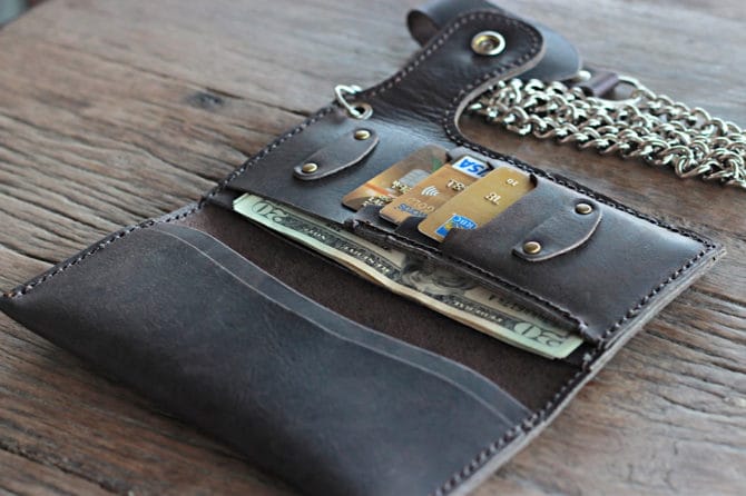 Mens Leather Biker Wallet - JooJoobs