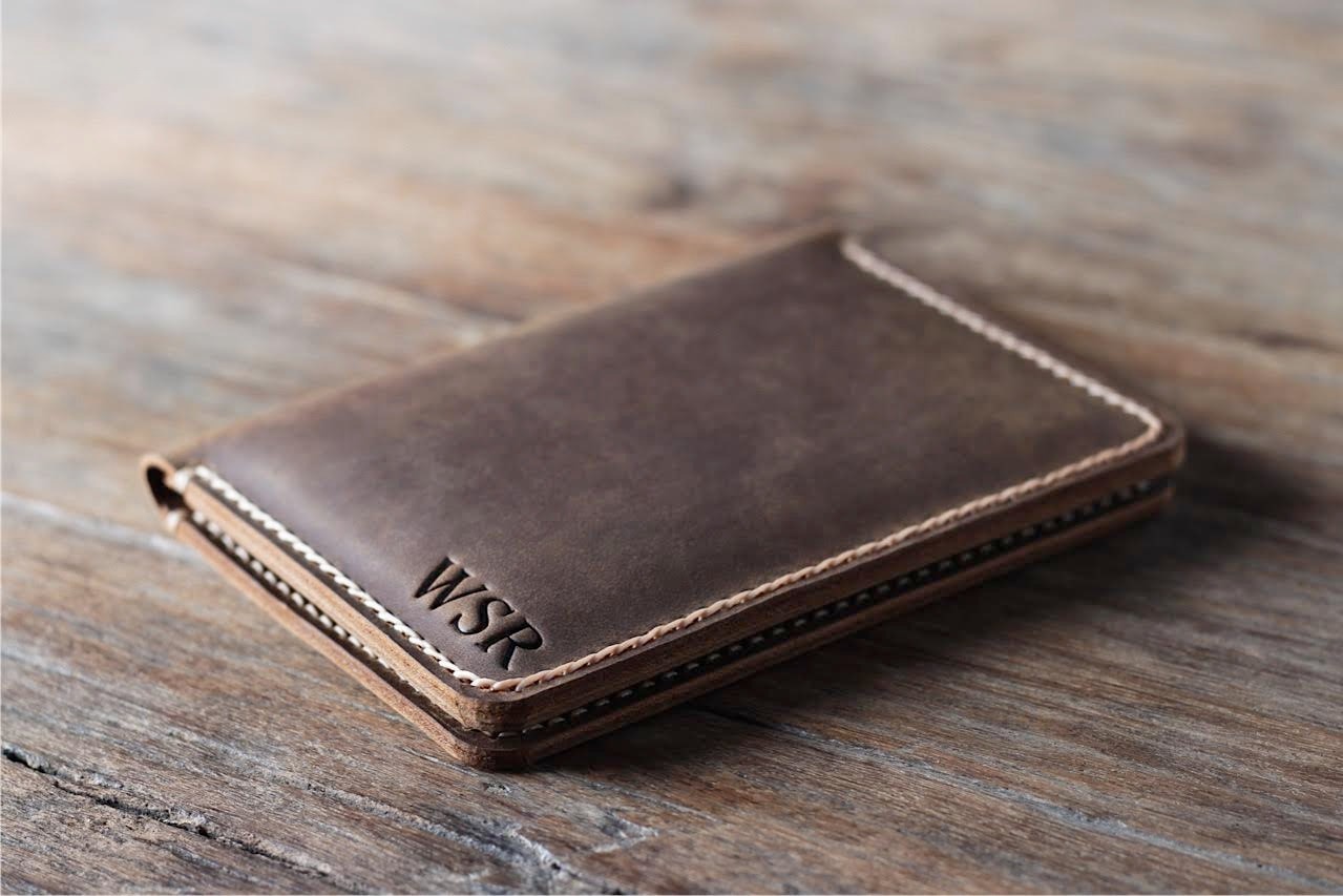Mens Leather Travel Wallet [Personalized] [Handmade] [Free Shipping]