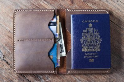 JiaoL Flower Macro Petals Leather Passport Holder Cover Case Travel One Pocket
