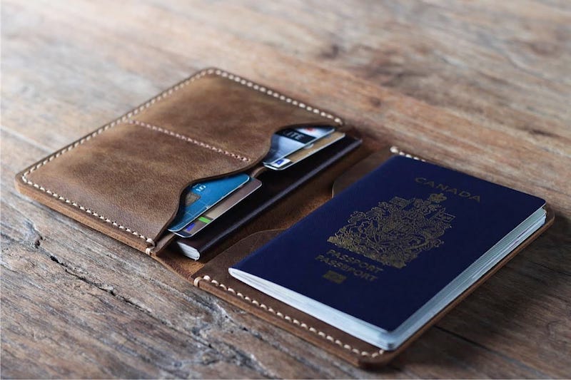 Mens Leather Travel Wallet [Personalized] [Handmade] [Free Shipping] 5