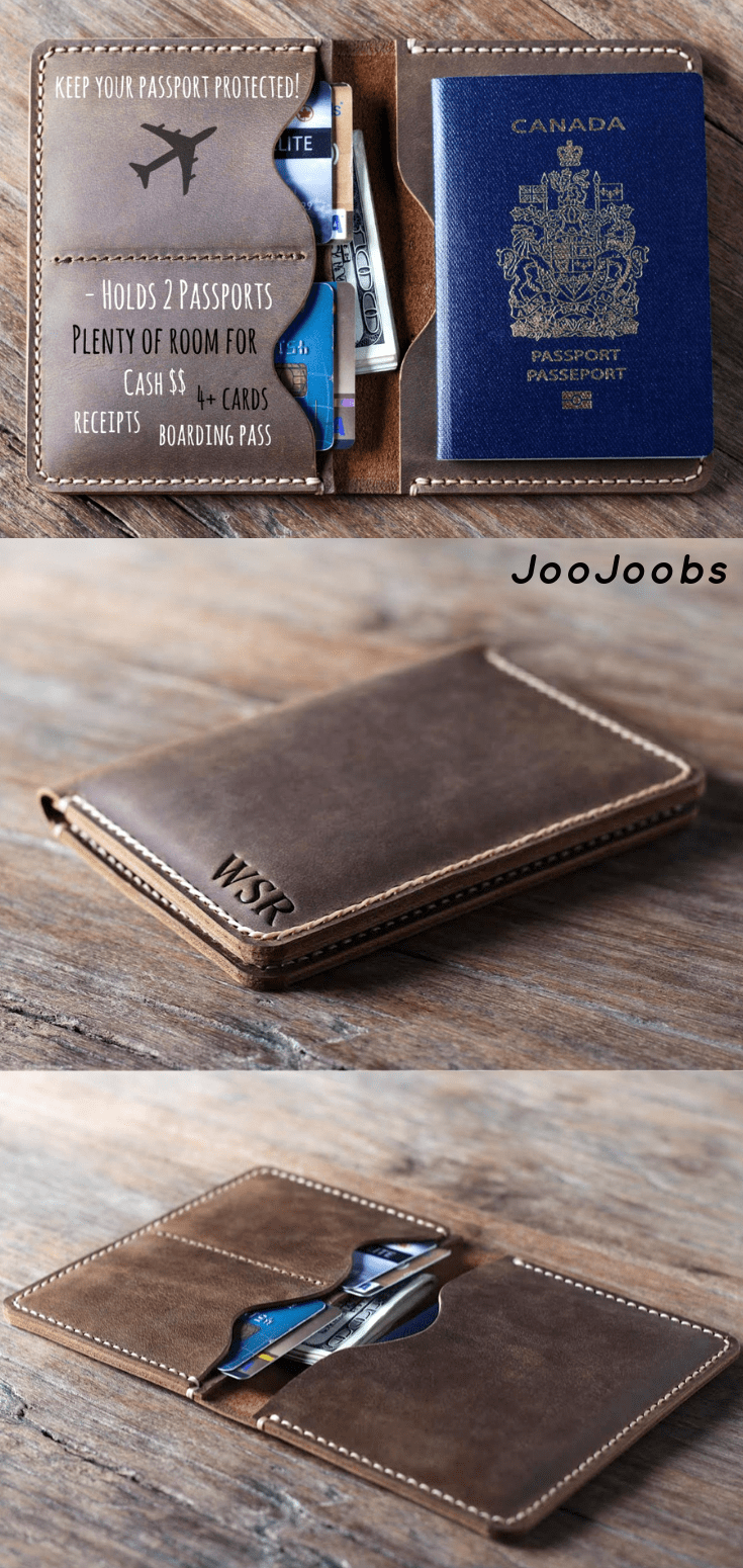 Traveling these holidays?✦Travel in style with a NEW passport wallet✦Handmade Full Grain Distressed Leather Wallet✦Leather Products by the master craftspeople at JooJoobs✦COME Visit our shop✦Satisfaction Guaranteed✦Personalized Gift Ideas✦Customized gifts✦Add your name, initials, logo, quote✦Best Etsy Shop✦Award Winning Designs✦JooJoobs✦express FREE SHIPPING(all orders receive free shipping)✦Use Coupon Code:OVER100 to receive 10% off your order #travel #passport #wallet