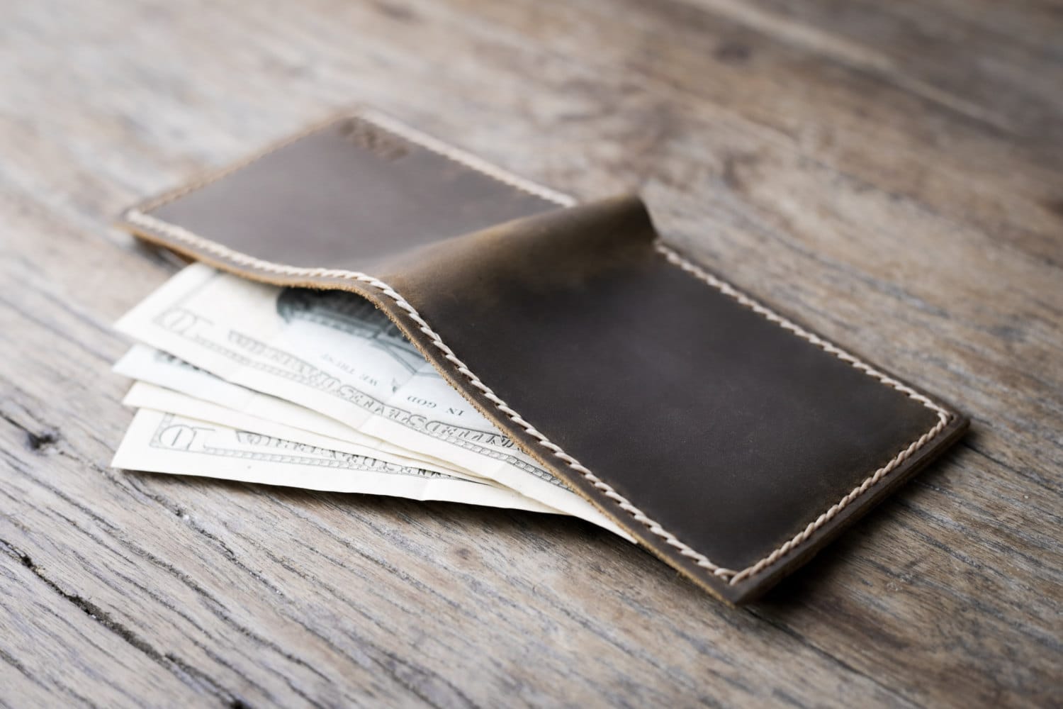 Big Texas Wallet Handmade Manly Mans Leather Bifold