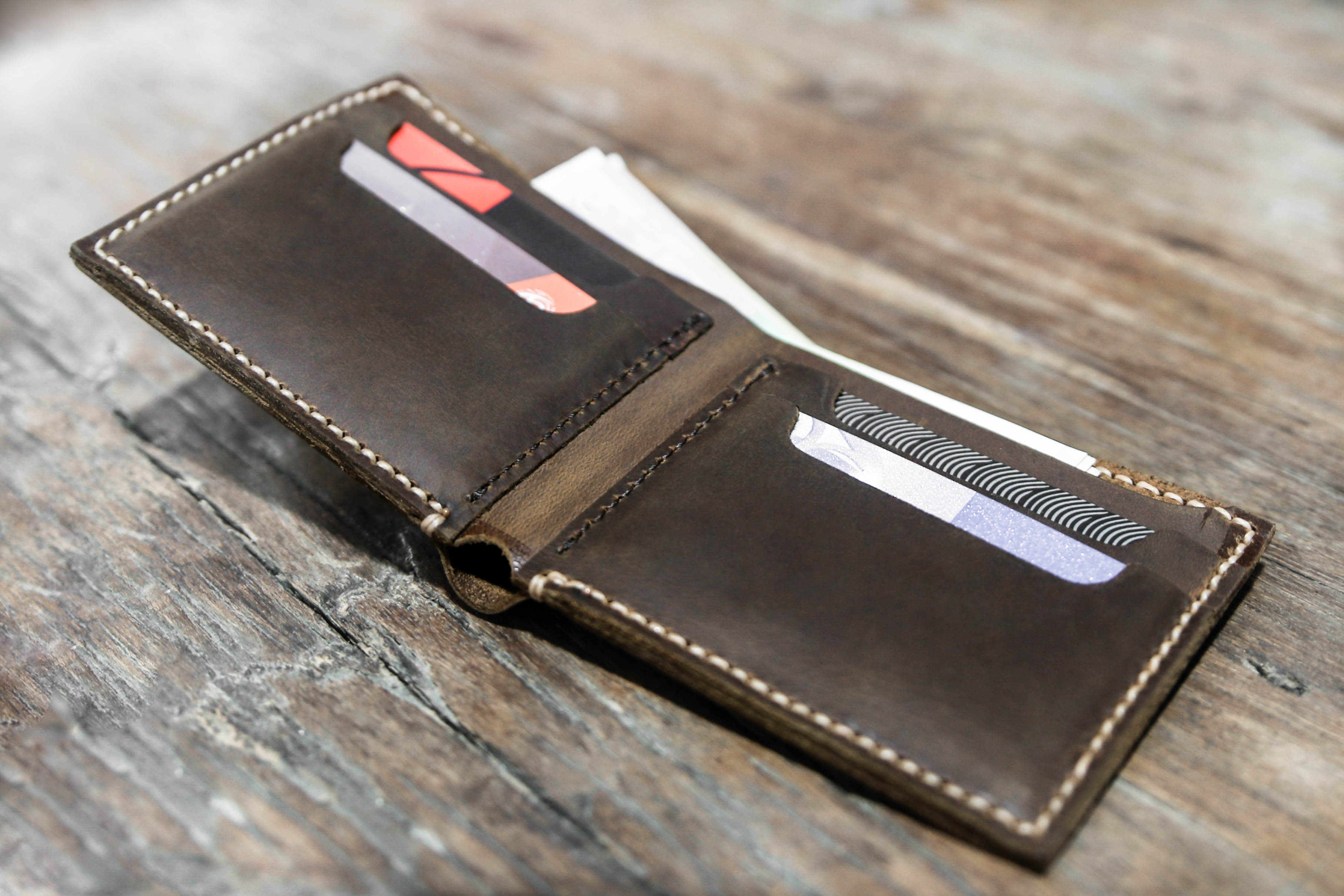 Euro Leather Bifold Wallet [Handmade] [Personalized] [Free Shipping]