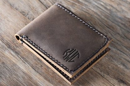 Slim Mens Wallet Bifold [Handmade] [Personalized] [Free Shipping]