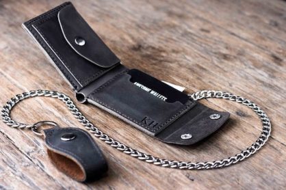 Mens Leather Chain Wallets - JooJoobs