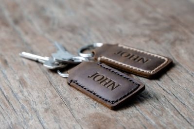 Personalized Leather Keychain 1