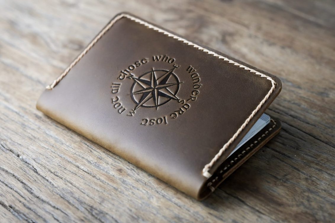 Personalized Leather Passport Holder