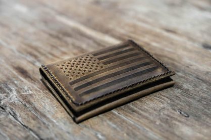 Mens Wallets Handmade Leather One Of Kind Originals - american flag wallet american flag wallet