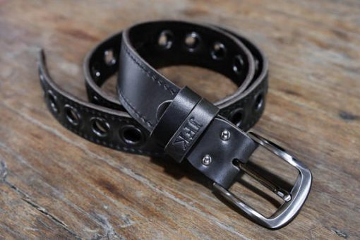 Handmade Black Leather Belt by JooJoobs