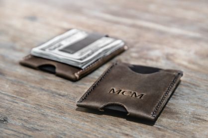 Best Handmade Leather Wallets For Men Joojoobs - minimalist money clip wallet