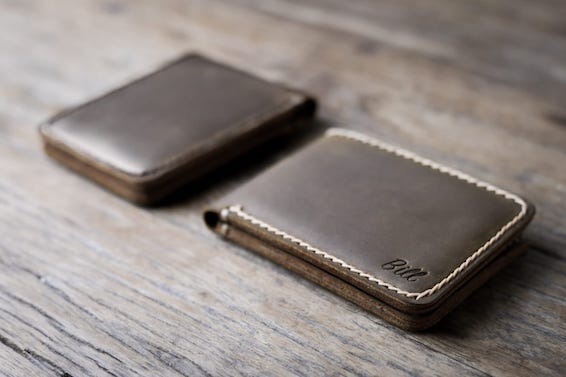 Mens Bifold Wallet with ROUNDED corners