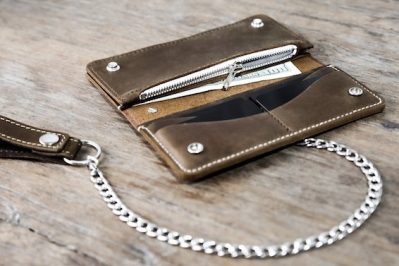 Mens Leather Chain Wallets - JooJoobs