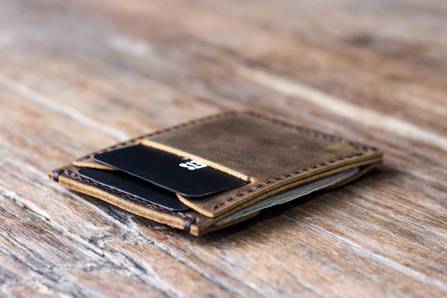 leather minimalist wallet handmade