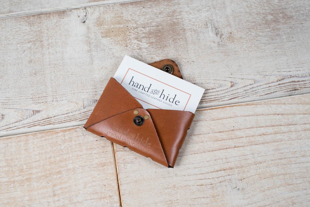 handandhide leather business card