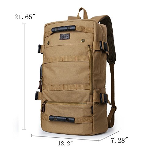 XINCADA Backpacks Vintage Canvas Backpack Travel Backpack Military Tactical 