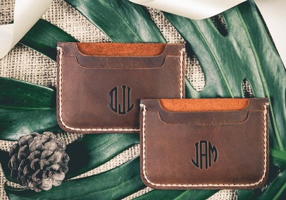 front pocket wallet with monogram