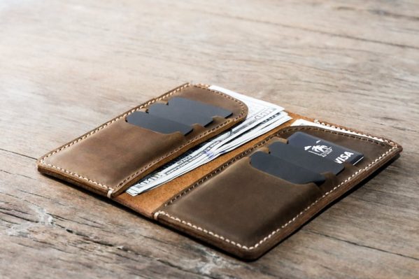 Leather Long Wallet [Personalized] [Handmade]