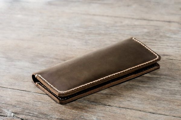 Leather Long Wallet [Personalized] [Handmade]